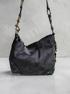 Coach Y2K grey signature Carly medium size shoulder bag
